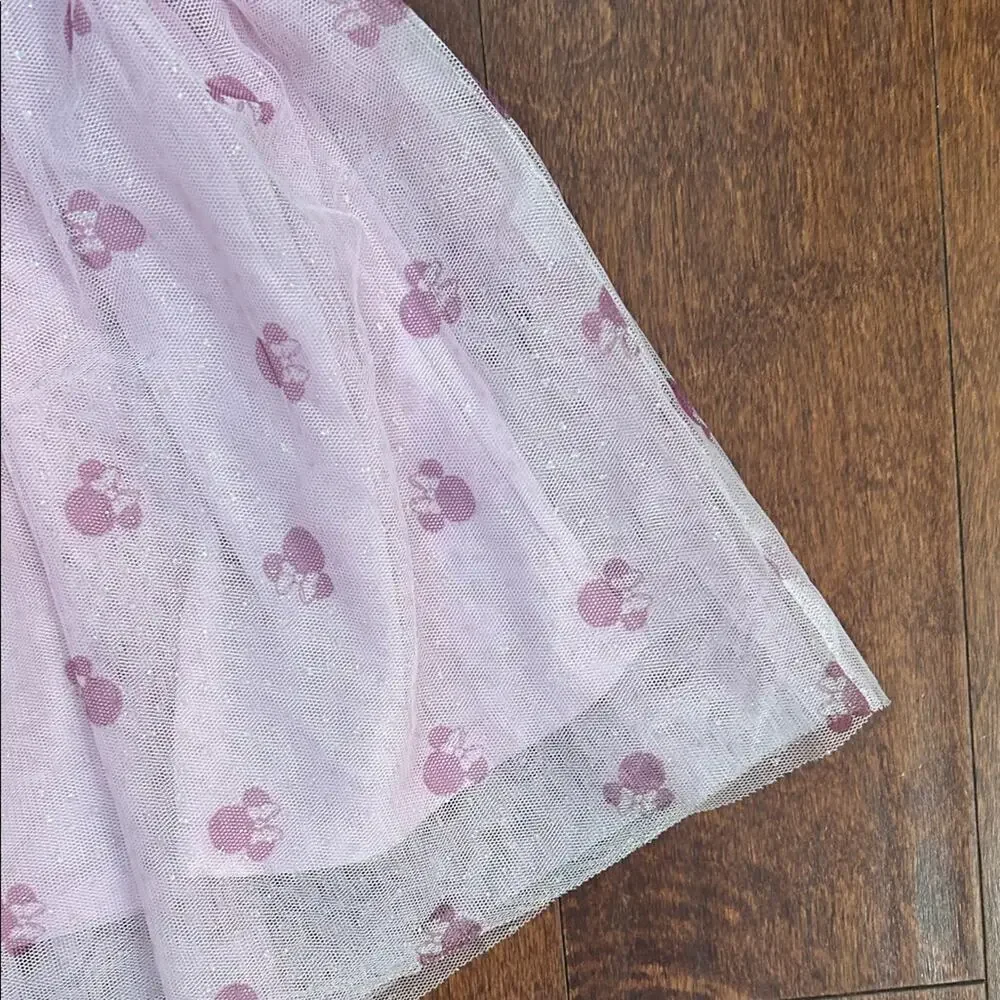 Disney Charming Pink Tulle Minnie Mouse Mini Skirt, Size 7